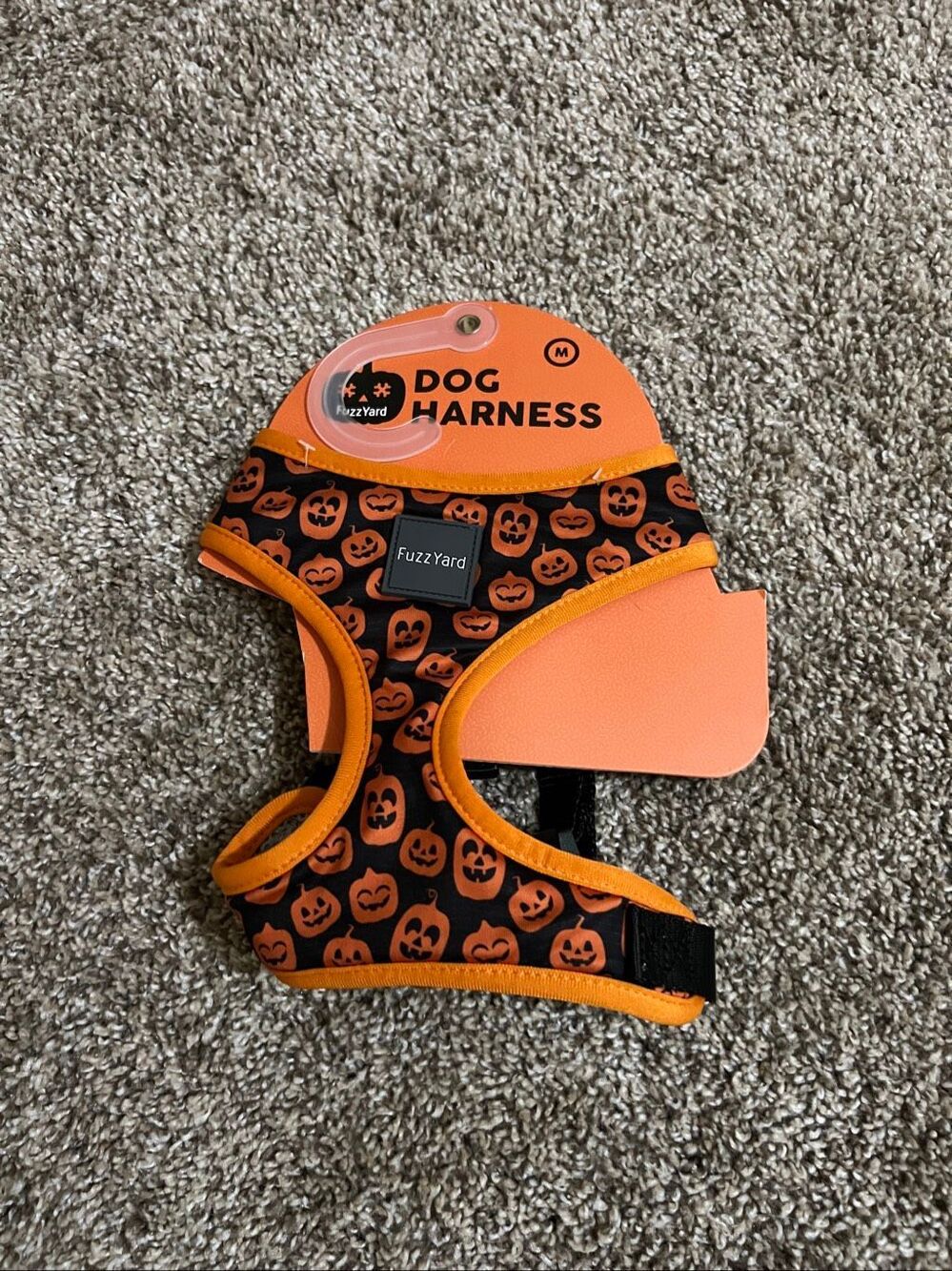 Fuzzyard Halloween Themed Pumpkin Dog Harness Size Medium New